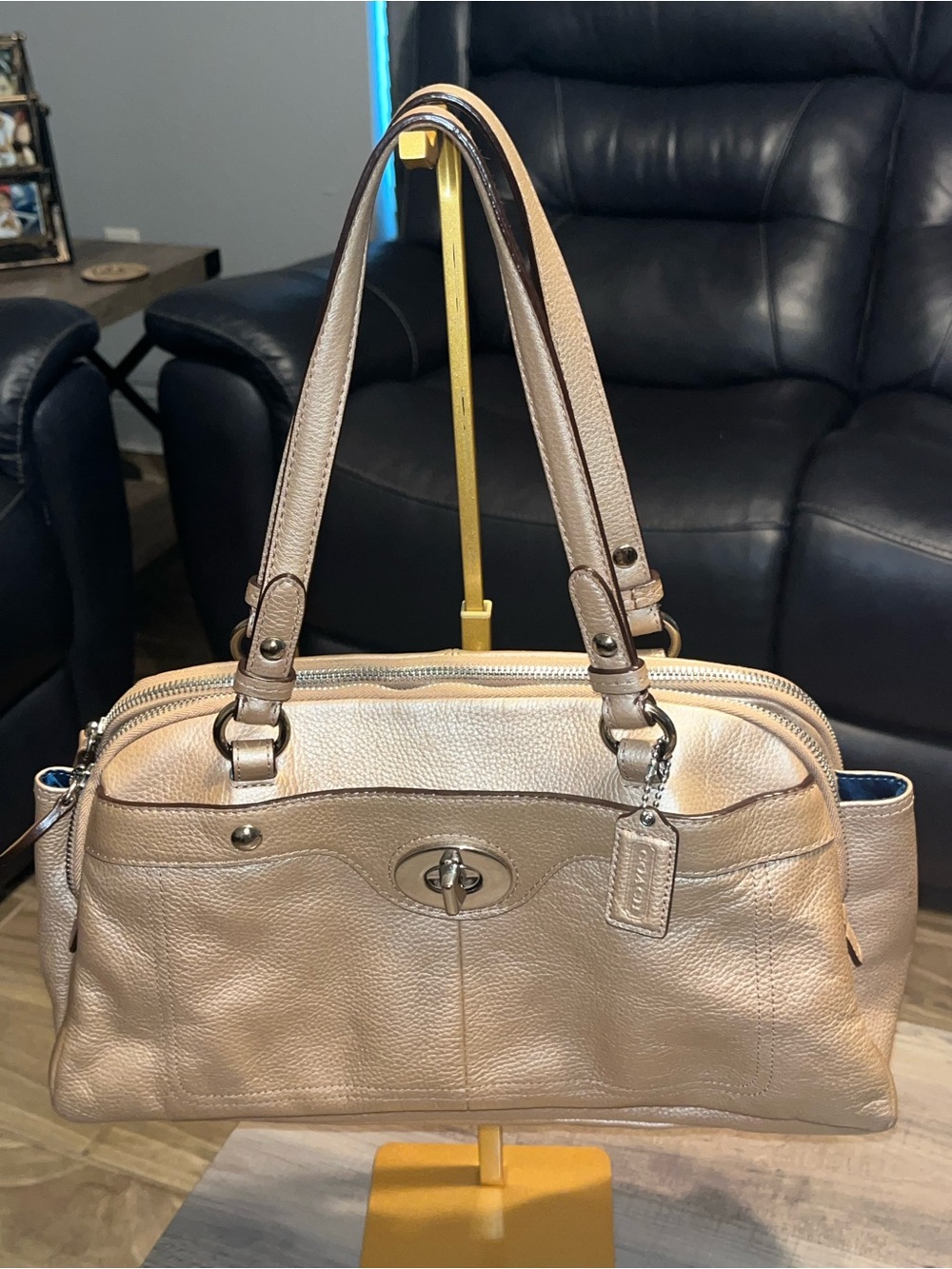 Coach Penelope in metallic leather